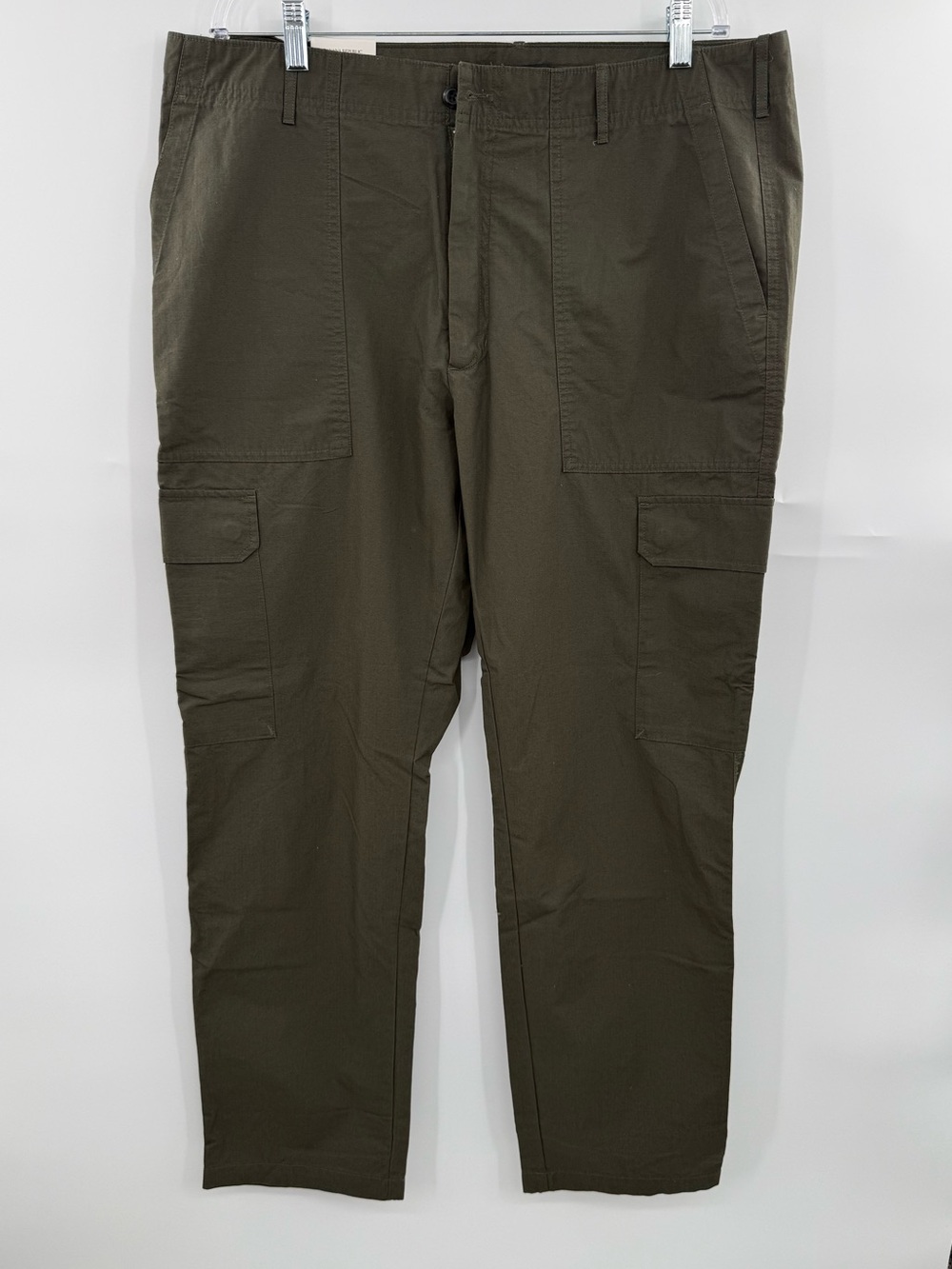 Banana Republic Mens Ripstop Cargo Pants 38x34 Slim Straight Olive Green NWT